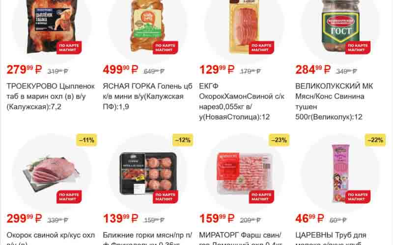 магнит акции с 18 декабря 2024