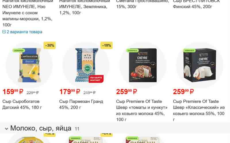 Неофициальный обзор каталога акций Магнит.