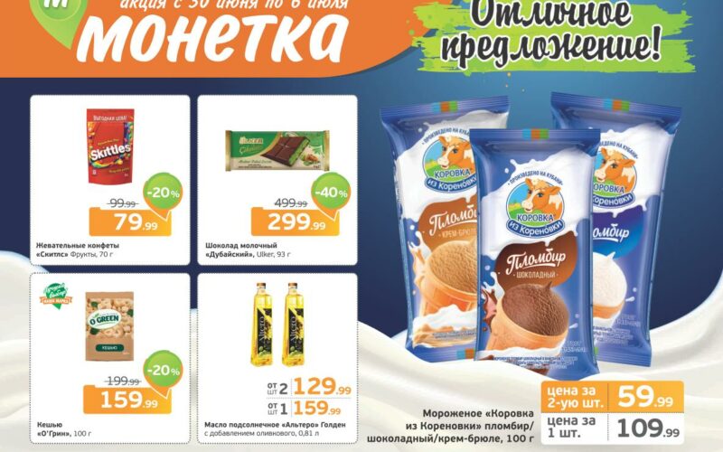 монетка акции с 30 июня 2025
