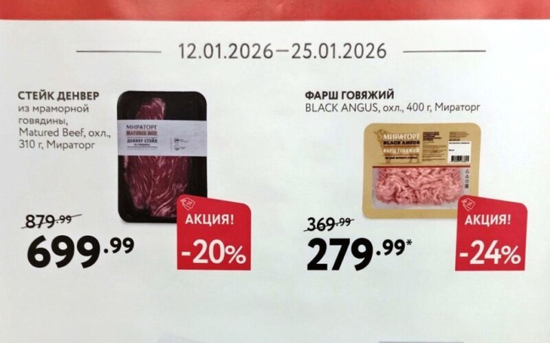 мираторг акции январь 2026