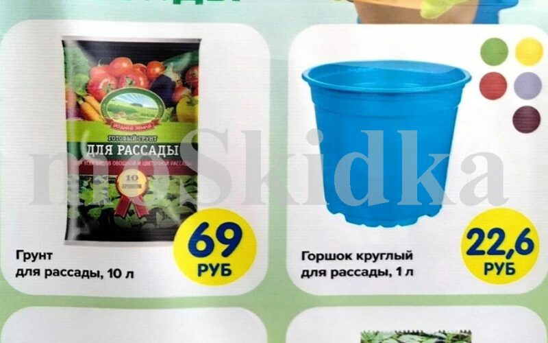 Фикс Прайс акции с 9 марта — 30 апреля 2026. Листовка Все для рассады