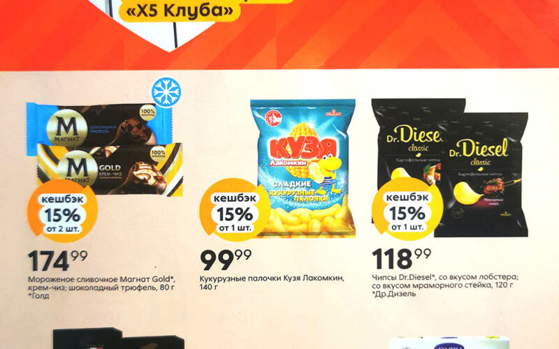 Акция «Кешбэк для любимых» в Пятёрочке до 9 марта 2026