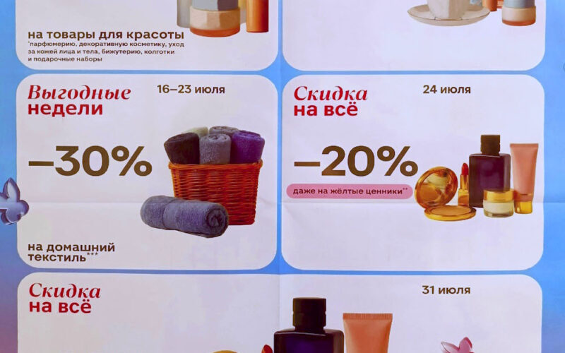 Акции Магнит Косметик в июле 2026.