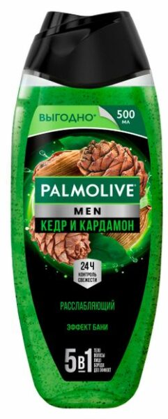 Гель для душа Palmolive Men Расслабляющий кедр и кардамон, 500 мл