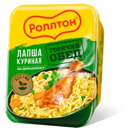 Лапша быстрого приготовления «Роллтон» яичная с курицей, 90 г