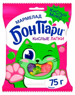 Мармелад жевательный «Бон Пари» Кислые лапки, 75 г