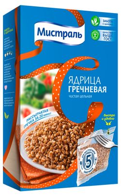 Крупа гречневая «Мистраль» ядрица в пакетах для варки, 5х80 г