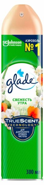 Освежитель воздуха Glade Аэрозоль Свежесть утра, 300 мл