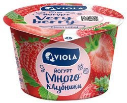 Йогурт густой ложковый Viola Very Berry Много клубники с клубникой 2.6% 180 г
