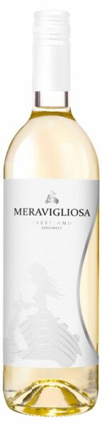 Вино Meravigliosa Trebbiano белое полусладкое Италия, 0,75 л