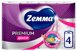 Бумажные полотенца Zemma Premium Decor, 4 рулона