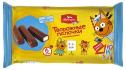 Творожные палочки «Три Кота» Свитлогорье Kids глазированные из натурального творога ваниль для детей 16% 6 шт х 30 г, 180 г
