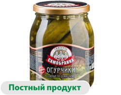 Огурцы соленые «Скатерть-Самобранка» по-домашнему бочковые, 720 мл