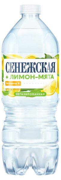 Вода питьевая «Сенежская» лимон-мята негазированная, 1 л