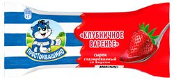 Сырок глазированный творожный «Простоквашино» клубничное варенье батончик 23% БЗМЖ, 40 г
