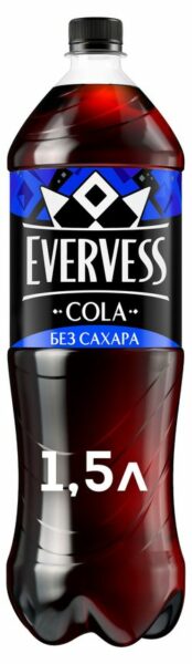 Напиток газированный Evervess Cola Кола без сахара, 1,5 л