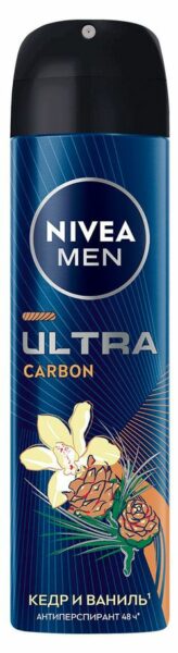 Дезодорант-антиперспирант спрей NIVEA MEN ULTRA Carbon антибактериальный эффект, 150 мл