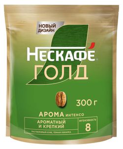 Кофе растворимый «Нескафе» Голд Кофе Арома Интенсо добавлением жареного молотого кофе, 300 г