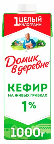 Кефир «Домик в деревне» 1% БЗМЖ, 1 кг