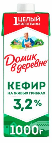 Кефир «Домик в деревне» 3,2 % БЗМЖ, 1 кг