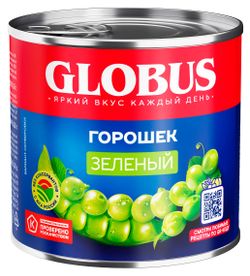 Зеленый горошек GLOBUS, 400 г