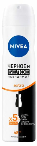 Дезодорант-антиперспирант спрей NIVEA Черное и Белое Невидимый EXTRA, 150 мл