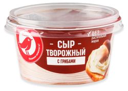 Сыр творожный АШАН Красная птица с грибами 65% БЗМЖ, 140 г