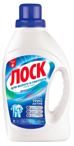 Гель для стирки «Лоск» Горное озеро для белого белья, 1,3 л (20 стирок)