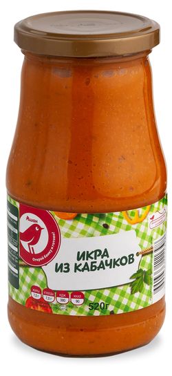 Икра АШАН Красная птица из кабачков, 520 г