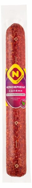 Колбаса сырокопченая «Останкино» Салями мелкозерненая из натурального мяса, ~ 0,8 кг