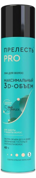 Лак для волос «Прелесть» Professional Максимальный объем, 300 мл