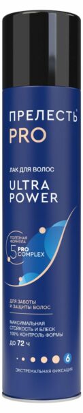 Лак для волос «Прелесть» Professional Ultra Power экстра фиксация, 300 см3