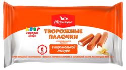 Творожные палочки «Свитлогорье» глазированные с ароматом ванили в карамельной глазури 23% 6 шт, 180 г