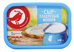 Сыр плавленый сливочный АШАН Красная птица ванночка 50%, 400 г