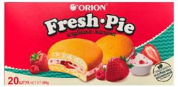 Пирожное бисквитное Orion Fresh Pie с клубнично-малиновой начинкой, 500 г