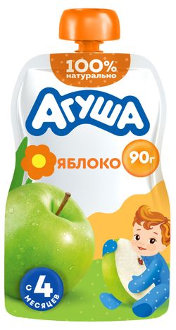 Пюре фруктовое «Агуша» Яблоко с 4 мес., 90 г