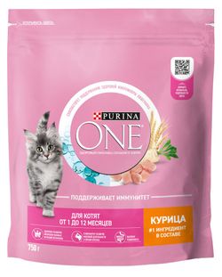Корм сухой для котят Purina ONE с курицей, 750 г