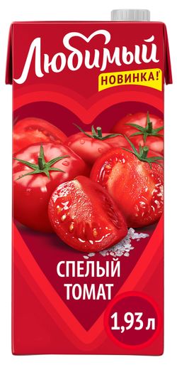Напиток сокосодержащий «Любимый» Спелый томат, 1,93 л