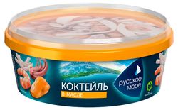 Коктейль из морепродуктов «Русское море» в масле Беларусь, 300 г