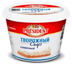 Сыр творожный President сливочный БЗМЖ, 140 г