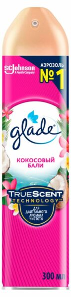 Освежитель воздуха Glade Аэрозоль Кокосовый Бали, 300 мл