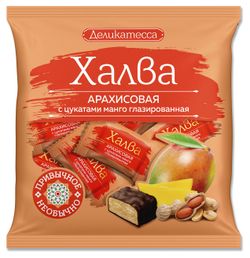 Халва арахисовая «Мишкино» глазированная с цукатами манго, 240 г