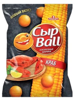 Кукурузные шарики «Русскарт» Сыр Ball со вкусом краба, 140 г