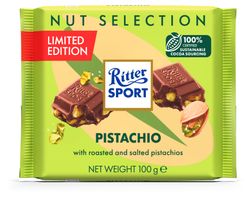 Шоколад молочный Ritter Sport с фисташкой, 100 г