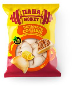 Пельмени «Папа Может» Сочные со сливочным маслом, 420 г