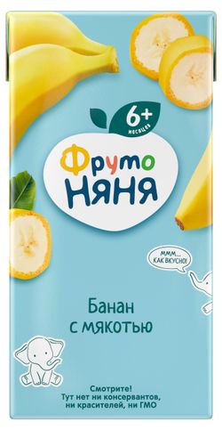 Нектар «ФрутоНяня» банановый с мякотью с 6 месяцев, 200 мл
