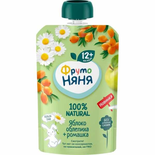 Пюре Фрутоняня Яблоко облепиха ромашка 90г