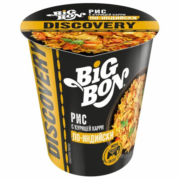 Рис Big Bon Discovery по-индийски с курицей карри 60г