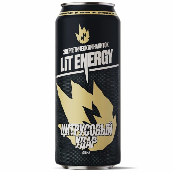 Напиток энергетический Lit Energy Citrus Punch со вкусом тропического цитруса газированный 450мл