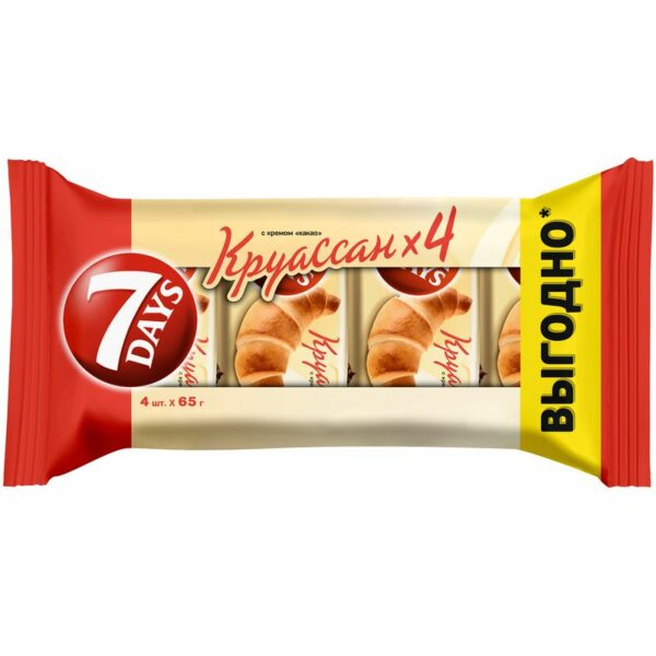 Круассан 7 Days с кремом какао 4х65г